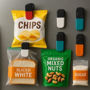 18 Magnetic Food Bag Clips Set for Fridge and Pantry Organization