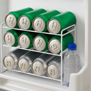 5 Stackable Can and Beverage Organizer Rack for Fridge Door